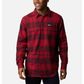 Columbia Muške Košulje - Cornell Woods Flannel Long Sleeve Big Crvene | BGKO-05793